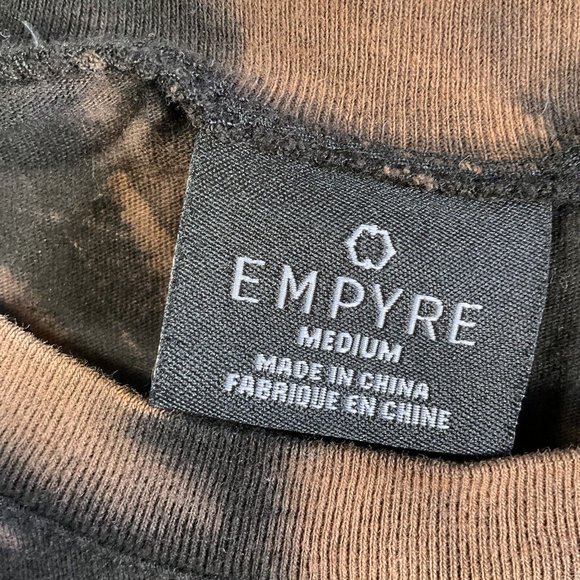 Empyre unisex black and brown tie Dye long sleeve shirt Damage Done Skull - Picture 3 of 10